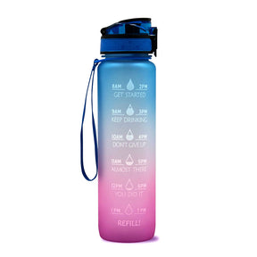 Water Bottle With Time Marker Bounce Cover