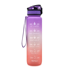 Water Bottle With Time Marker Bounce Cover