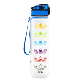 Water Bottle With Time Marker Bounce Cover