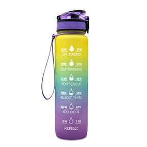 Water Bottle With Time Marker Bounce Cover