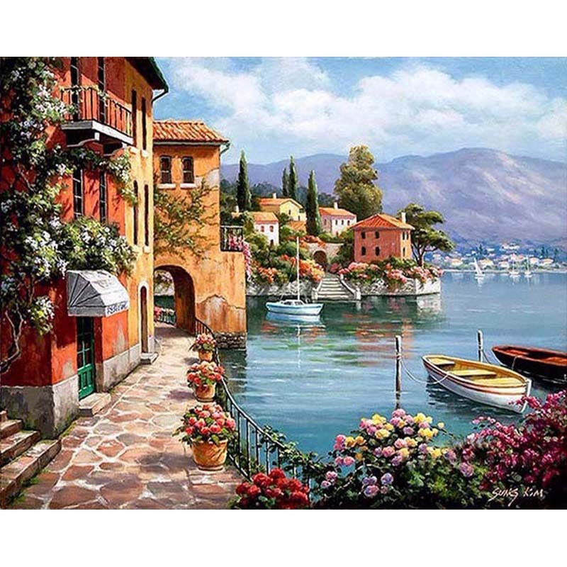 DIY Digital Oil Painting, Coloring, Entrance Painting