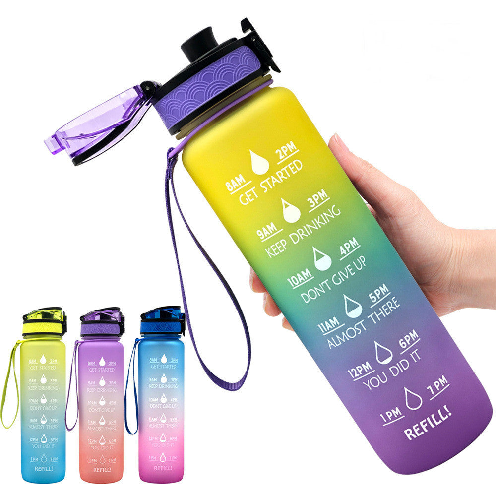 Water Bottle With Time Marker Bounce Cover