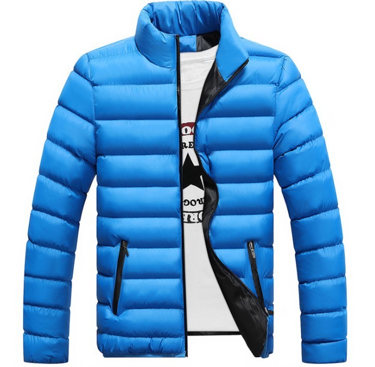 Fall Winter Padded Jacket Stand-Collar Down Jacket Men'S Self-Cultivation To Keep Warm