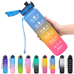 Water Bottle With Time Marker Bounce Cover