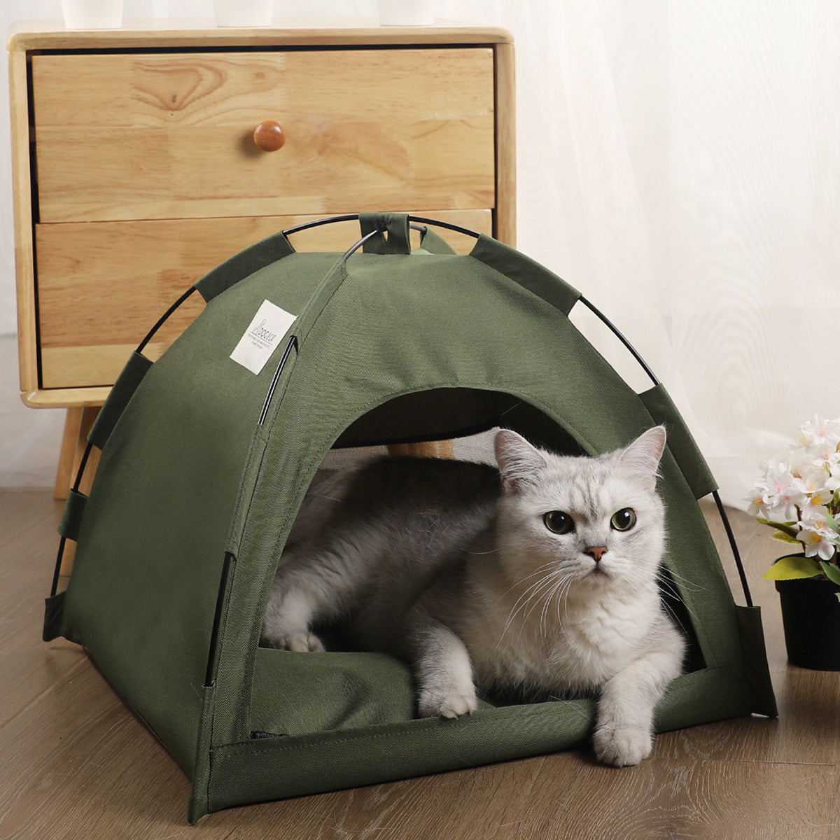 Cooling Cat Tent and Dog Bed with Cushion