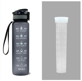 Water Bottle With Time Marker Bounce Cover