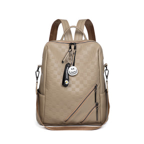 Fashion Checkerboard Backpack Casual Shoulder Bag All-match Shopping Travel Bags For Women