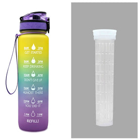 Water Bottle With Time Marker Bounce Cover