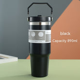 Portable Stainless Steel Travel Cup with Handle