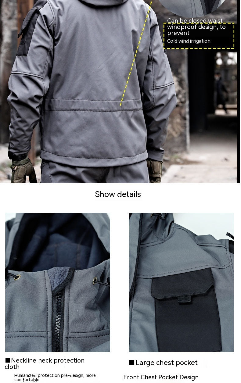 Tactical Soft Shell Jacket Tactical Windbreaker Waterproof Outdoor