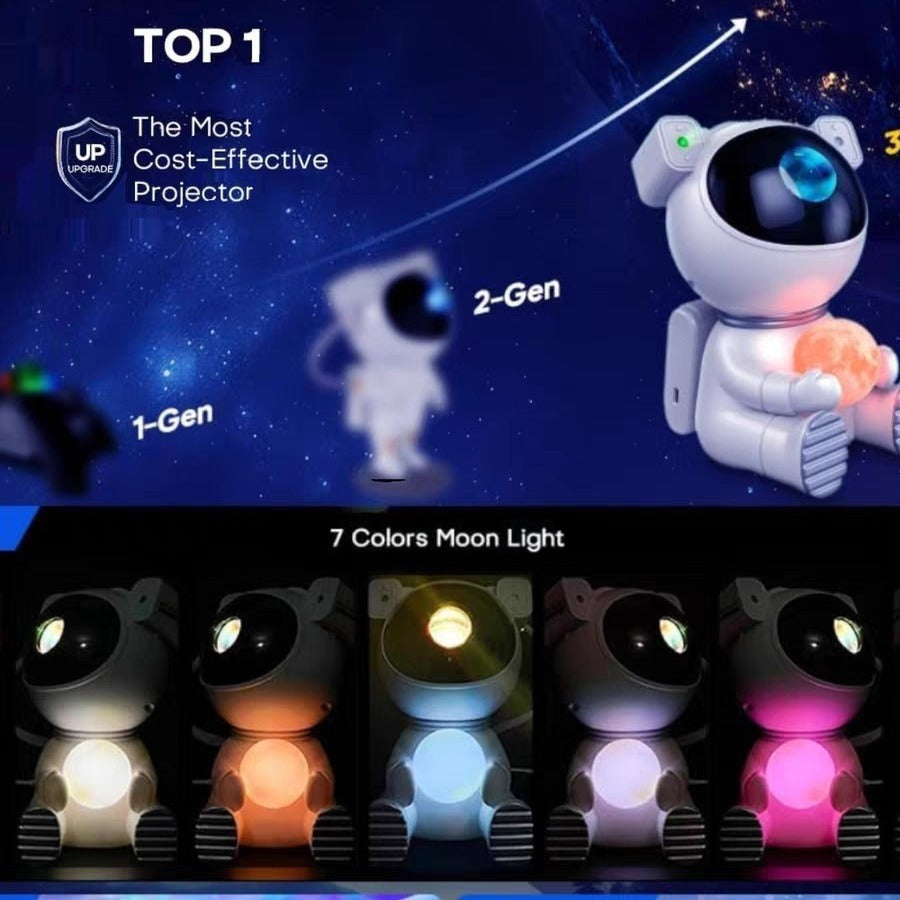 Astronaut Starry Sky Projection Lamp Northern Lights