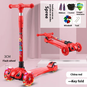 New Scooter Children Walker Car 2-12 Years Old Children Flashing Wheel