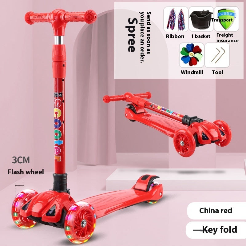 New Scooter Children Walker Car 2-12 Years Old Children Flashing Wheel