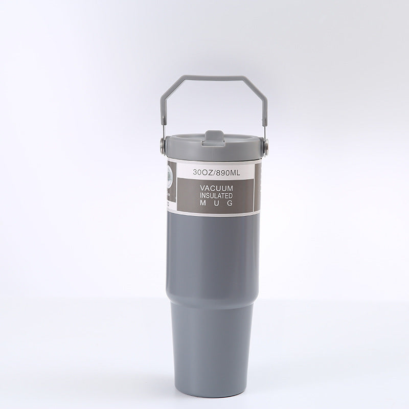 Portable Stainless Steel Travel Cup with Handle