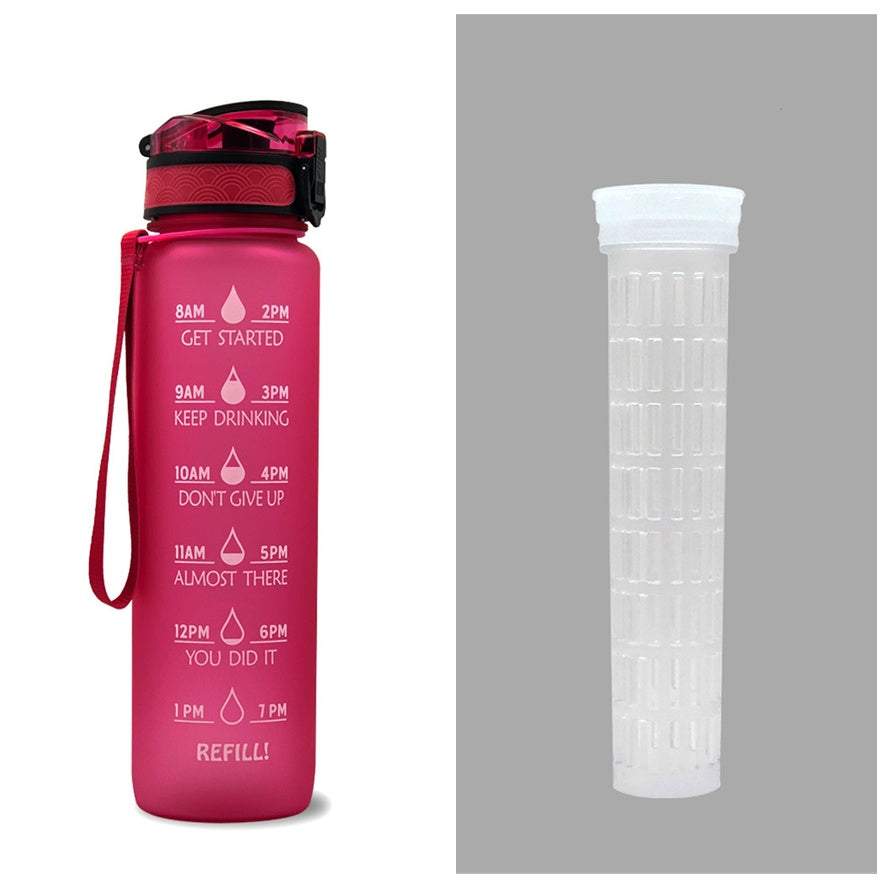 Water Bottle With Time Marker Bounce Cover