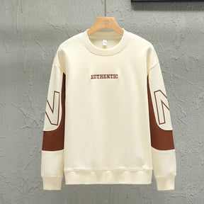 Color Matching Round Neck Long Sleeve T-shirt