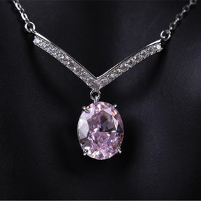 S925 Ice Flower Zircon Pendant Necklace