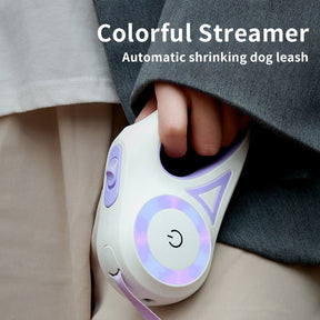 Retractable Dog Leash with Collar and Spotlight