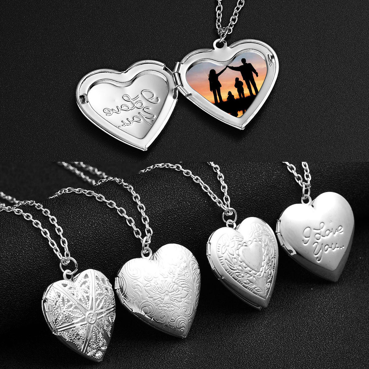 Personalized Heart-shaped Photo Frame Pendant Necklace