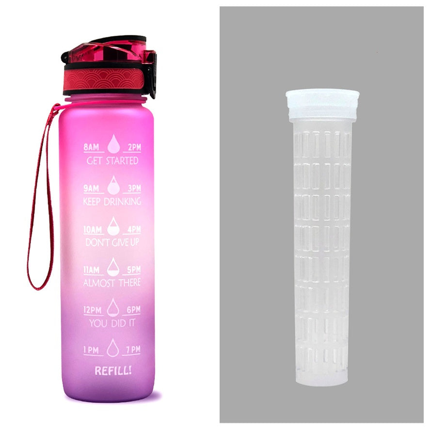 Water Bottle With Time Marker Bounce Cover