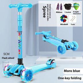 New Scooter Children Walker Car 2-12 Years Old Children Flashing Wheel