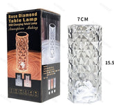 Clear Acrylic Crystal Rose Petal Table Lamp