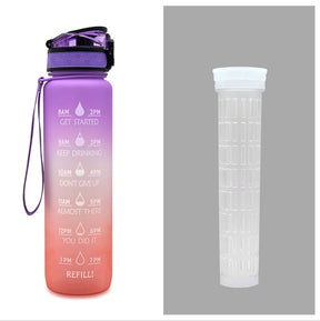 Water Bottle With Time Marker Bounce Cover