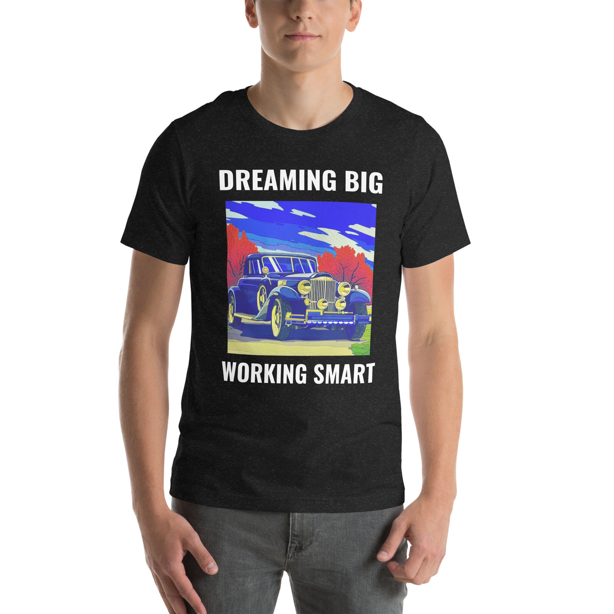 Black  t-shirt With Car Picture