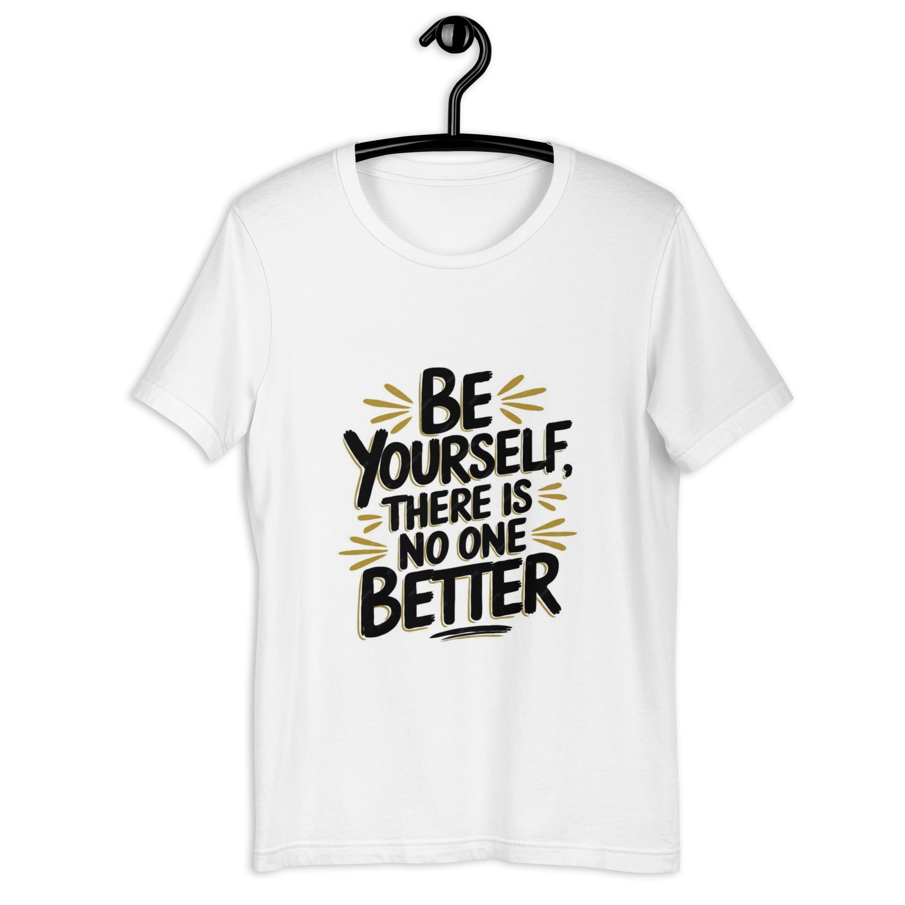 White Color t-shirt With Black Text